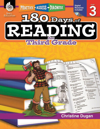  Practice, Assess, Diagnose: 180 Days of Reading, Grade 3 