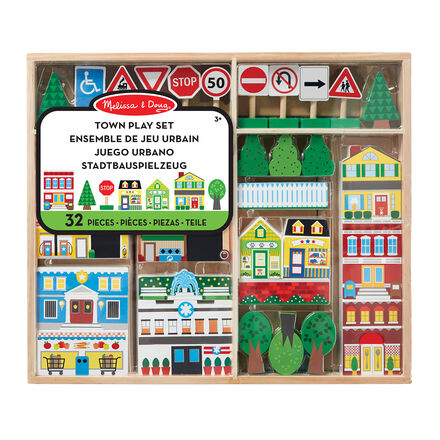  Wooden Town Play Set 