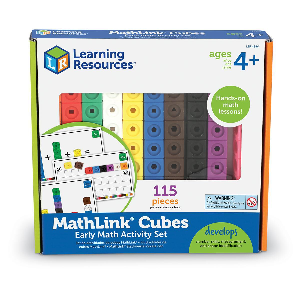 Learning Resources Early Math Mathlink Cube Activity Set 115piece Ages 4 for sale online 