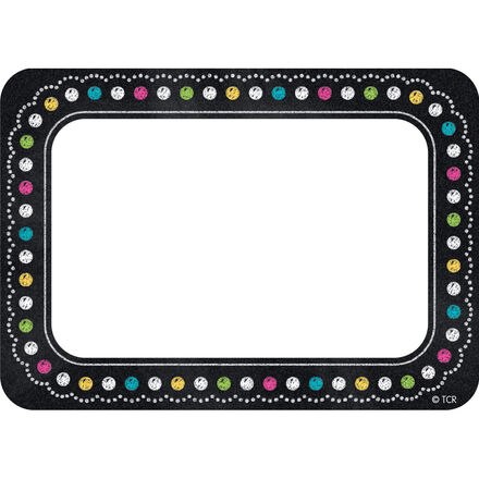  Chalkboard Brights Name Tags and Labels 
