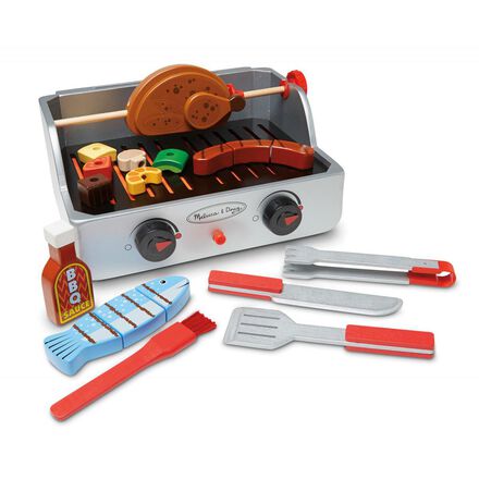  Wooden Rotisserie and Grill BBQ Set 