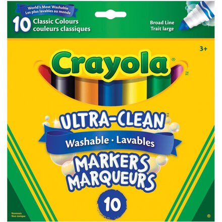  Crayola® Washable Original Markers Broad Tip Pack 