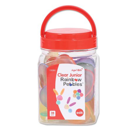  Transparent Junior Rainbow Pebbles 