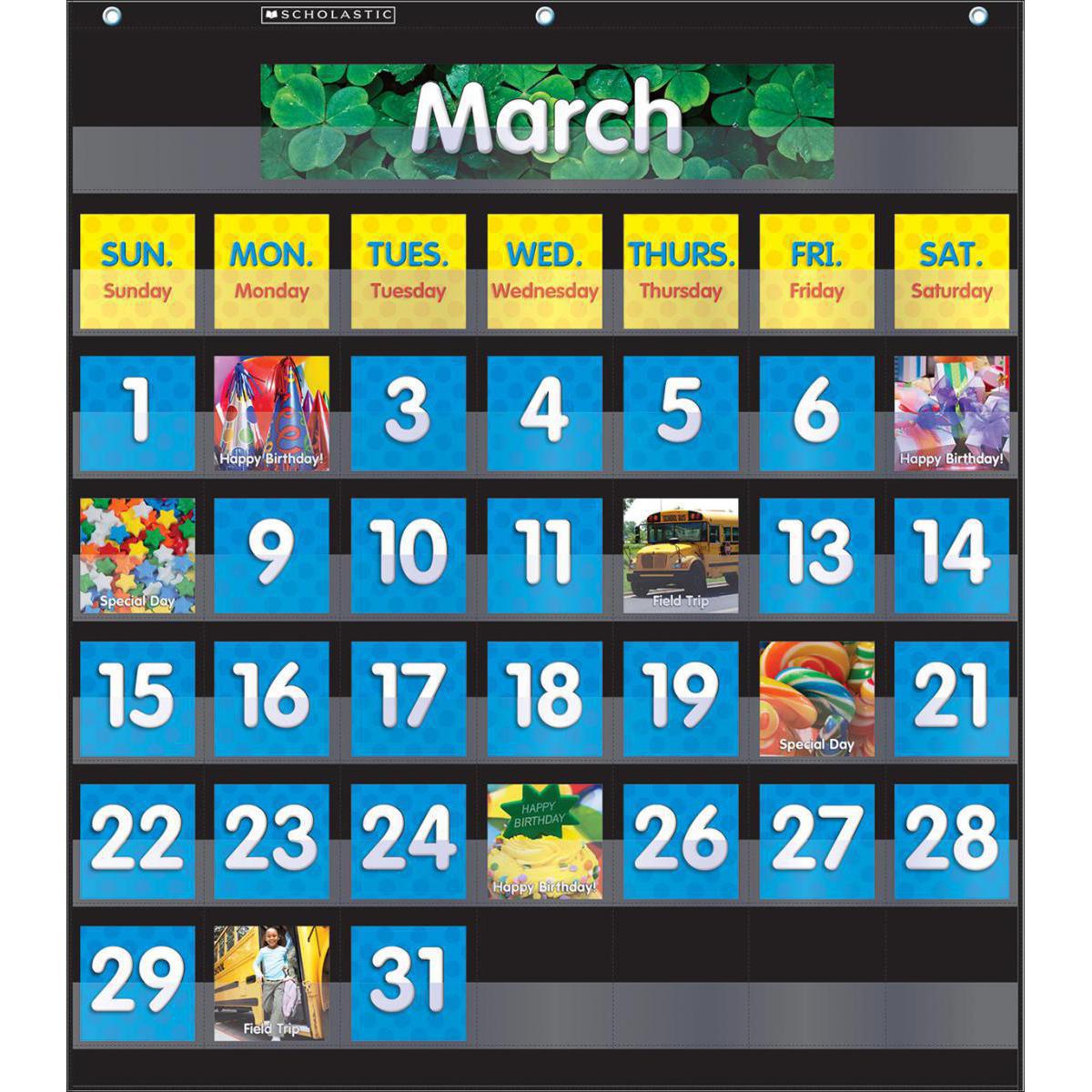  Monthly Calendar Pocket Chart 