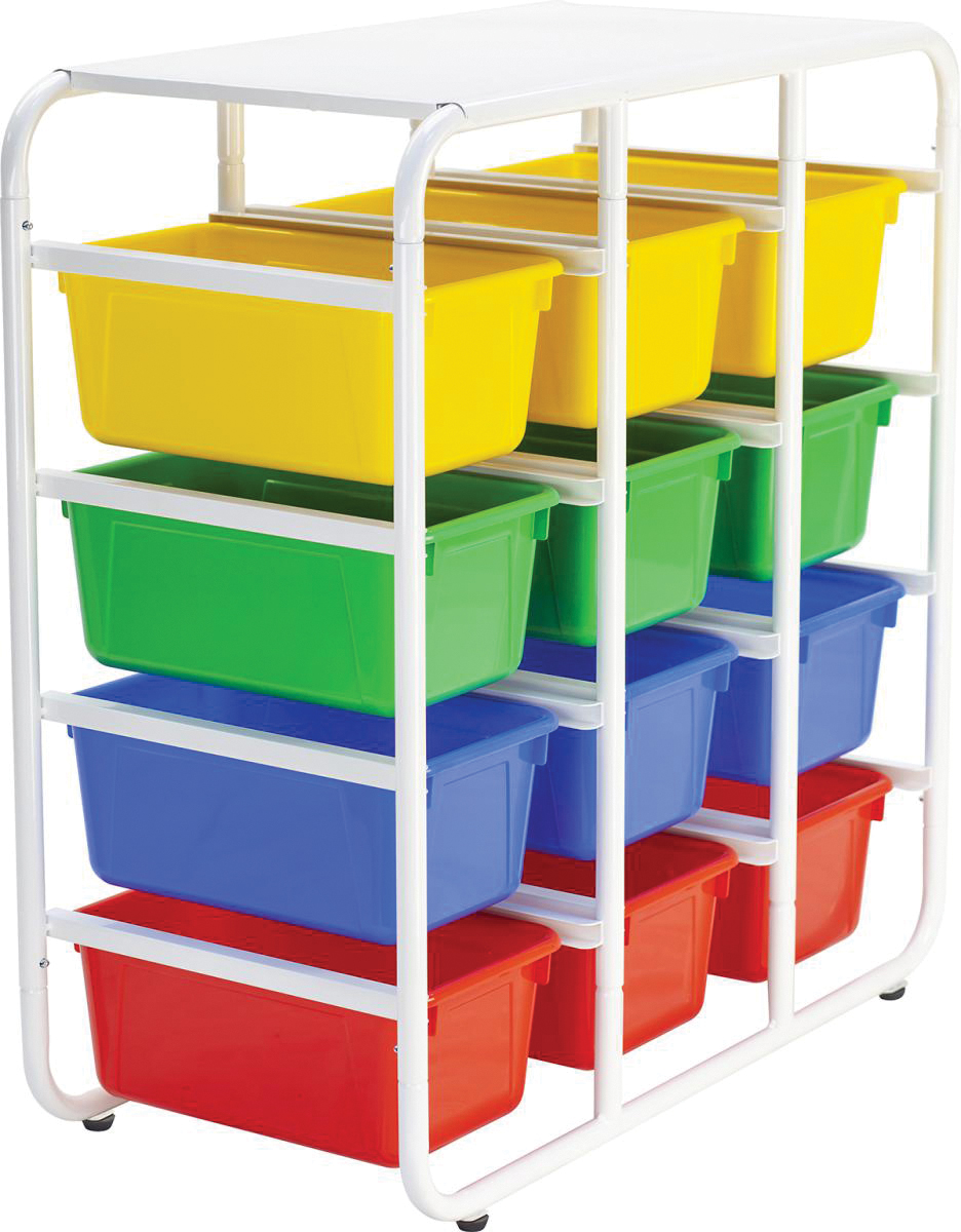  Metal Cubby Rack with 12 Cubbies 