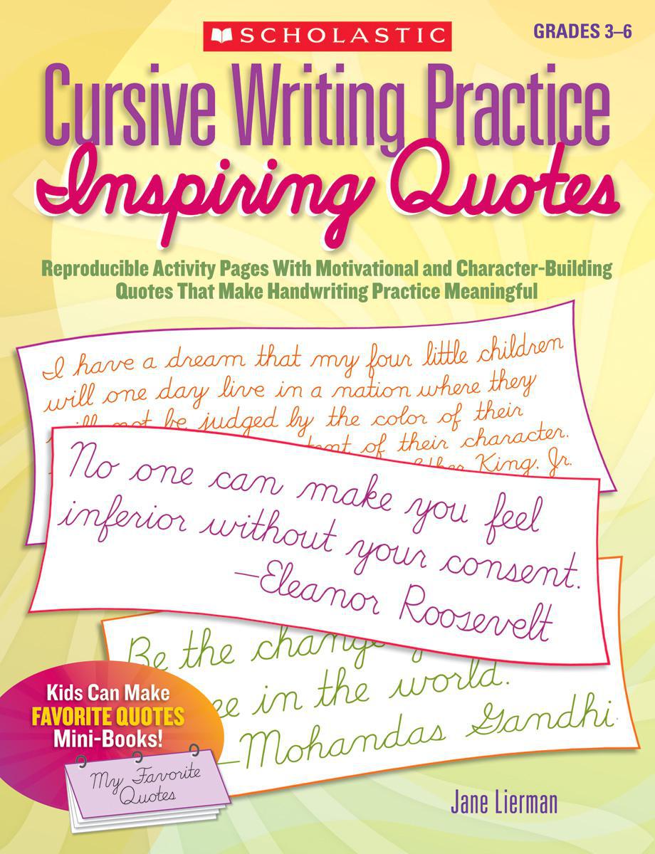  Cursive Writing Practice Inspiring Quotes 