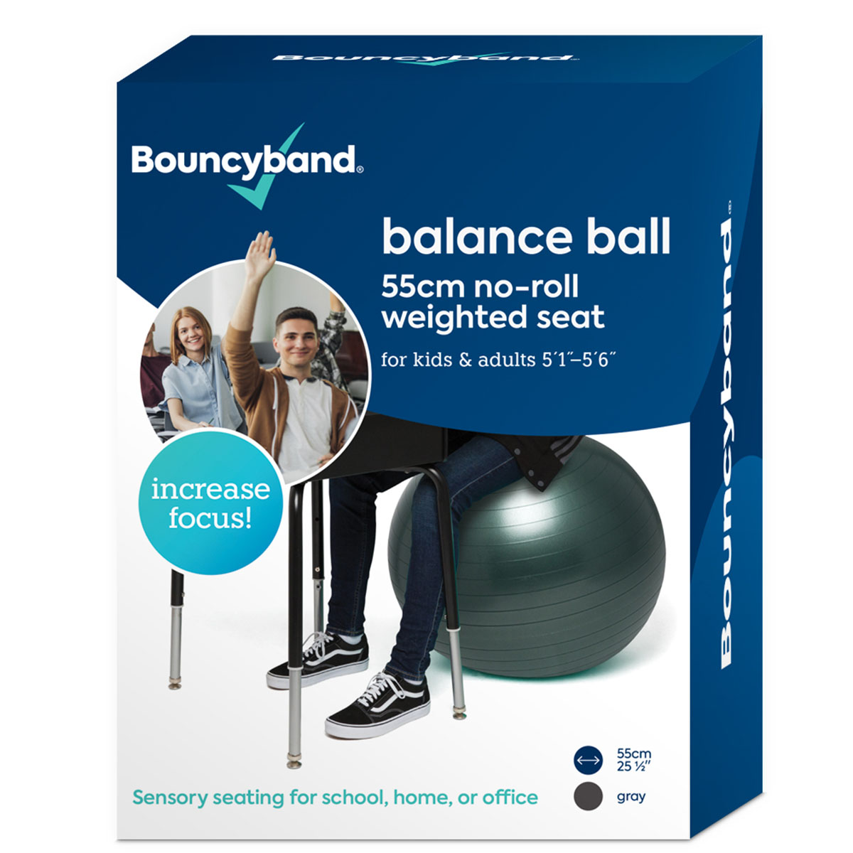 Weighted Balance Ball: Dark Grey 45cm 