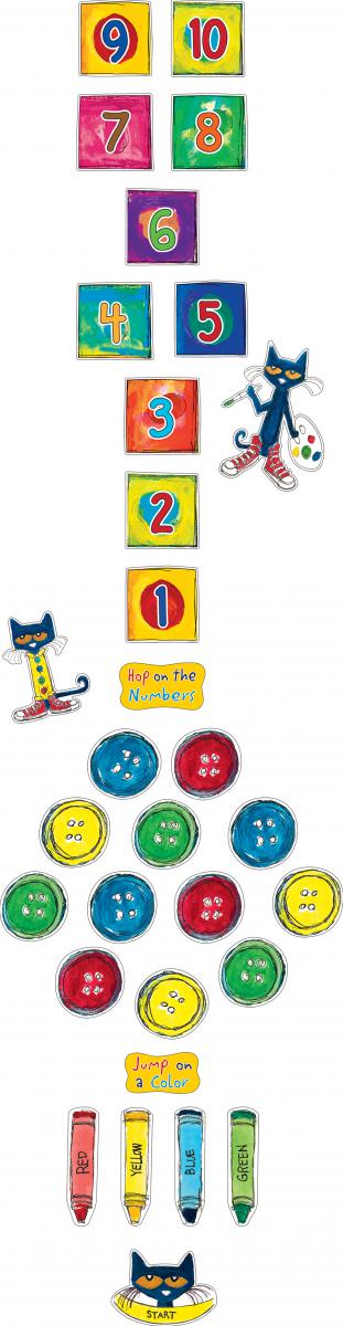  Pete the Cat Numbers &amp; Colours Sensory Path 