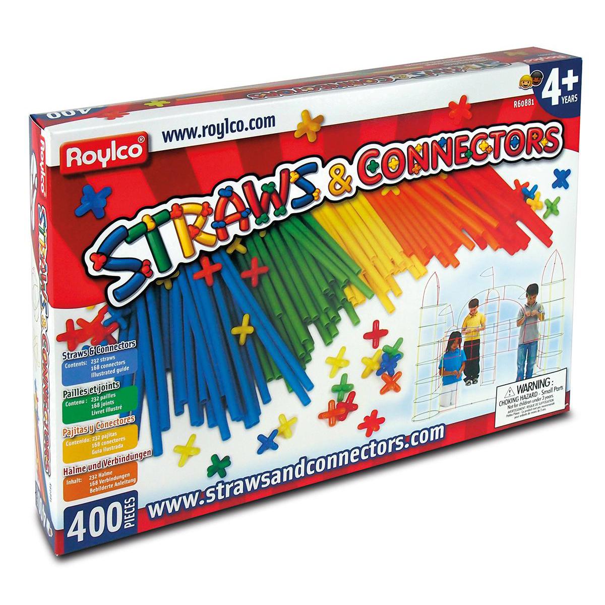 Straws &amp; Connectors Creative Building Sets (400 Pieces) 