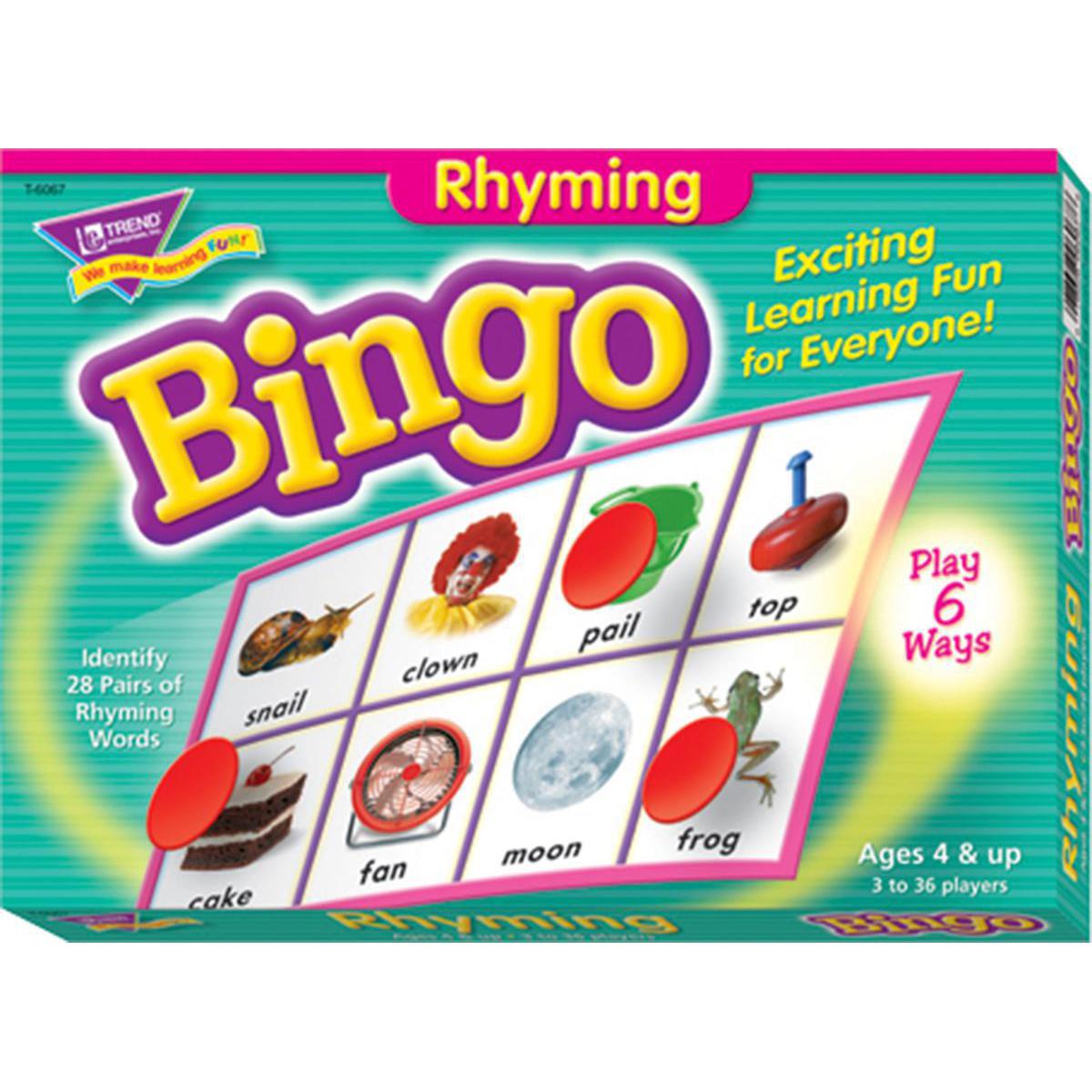  Rhyming Bingo 