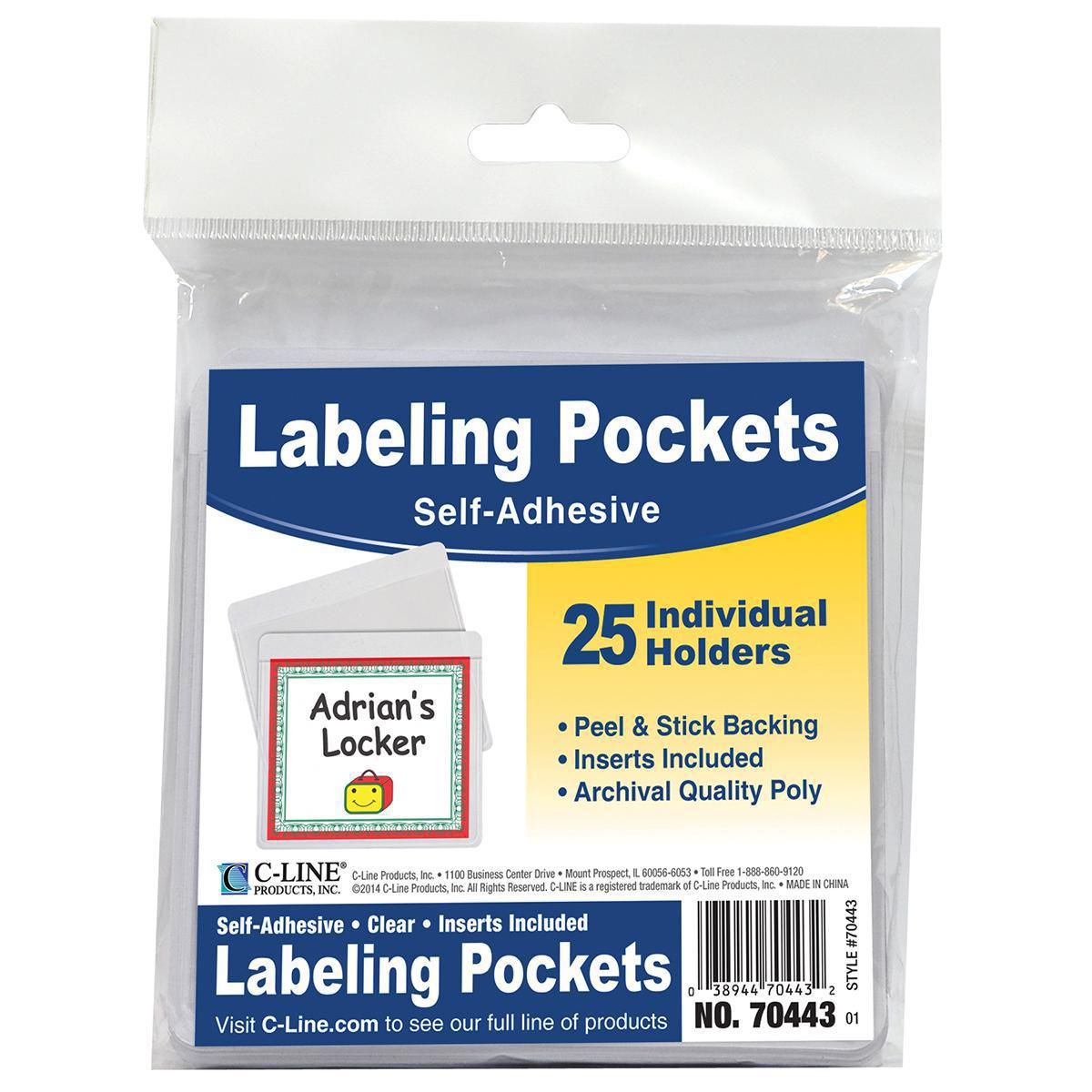  Self-Adhesive Labeling Pockets 