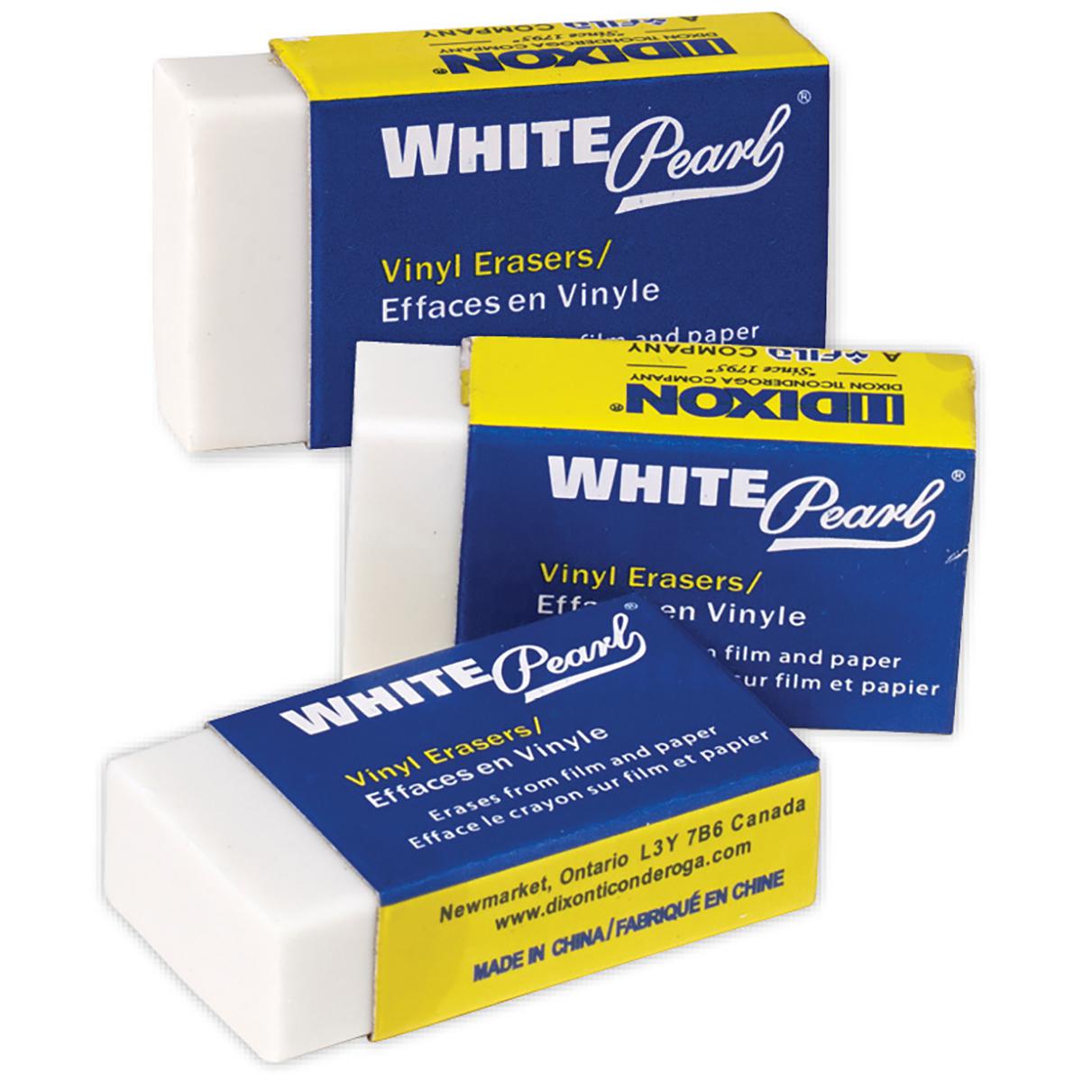  White Pearl Erasers 