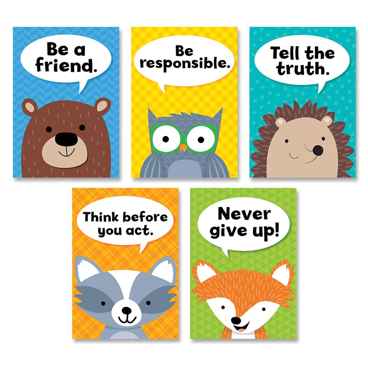  Woodland Friends Character Traits Poster 5-Pack 