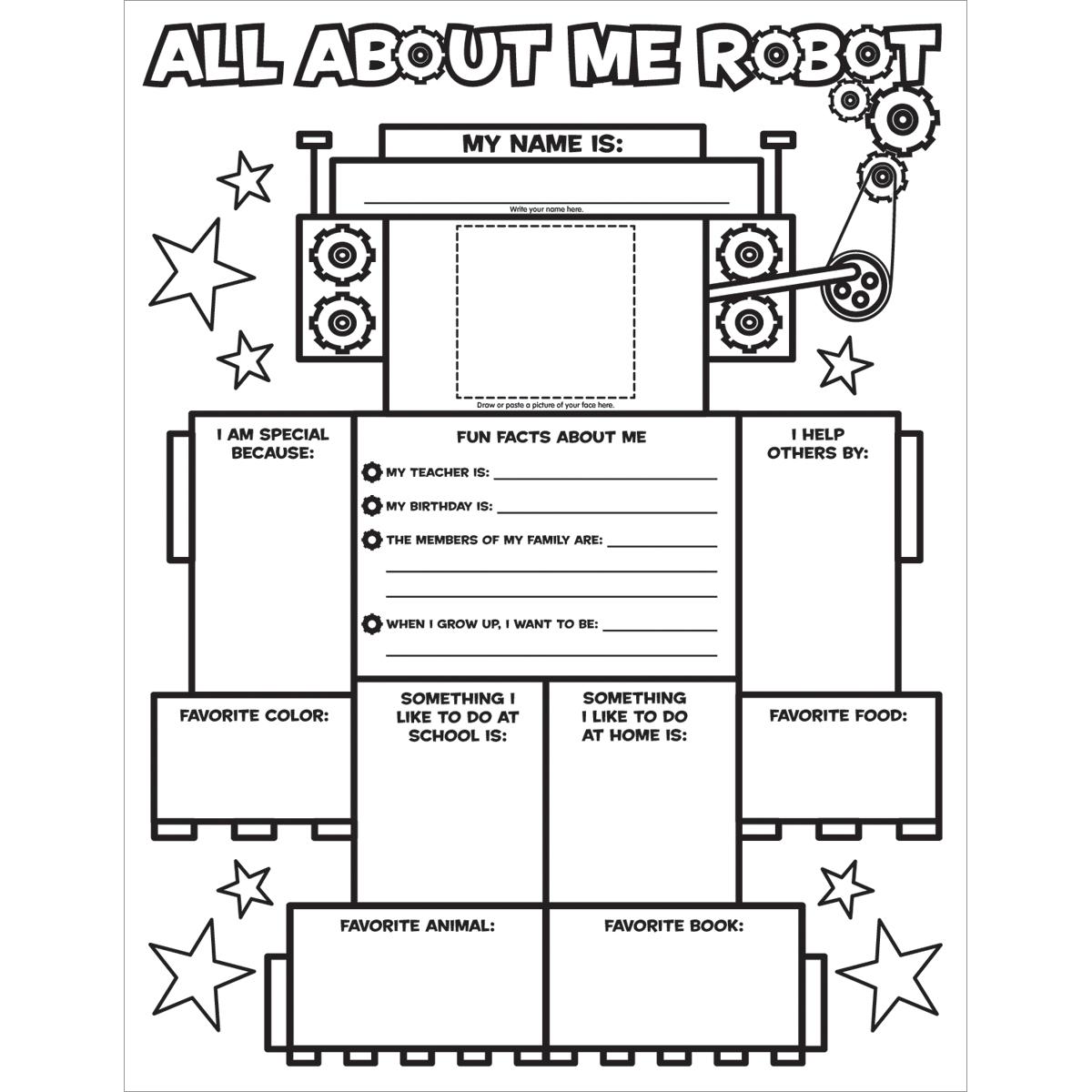  Graphic Organizer Posters: All-About-Me Robot 