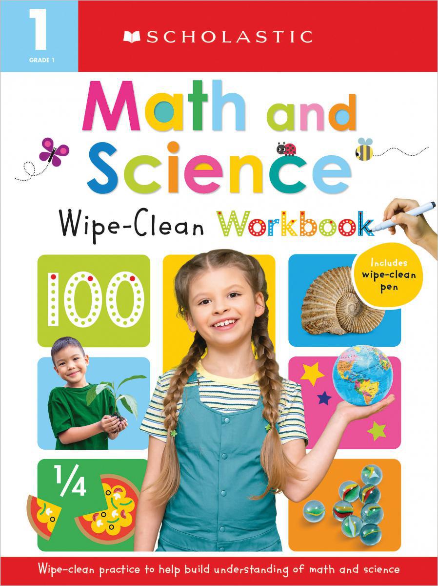  First Grade Math / Science Wipe Clean Workbook 