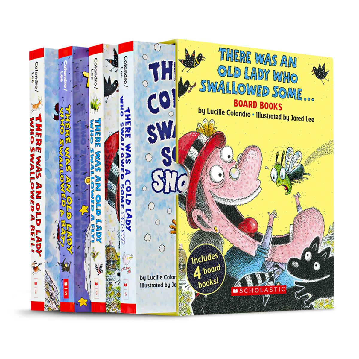  There Was an Old Lady Who Swallowed Some... Board Books Boxed Set 