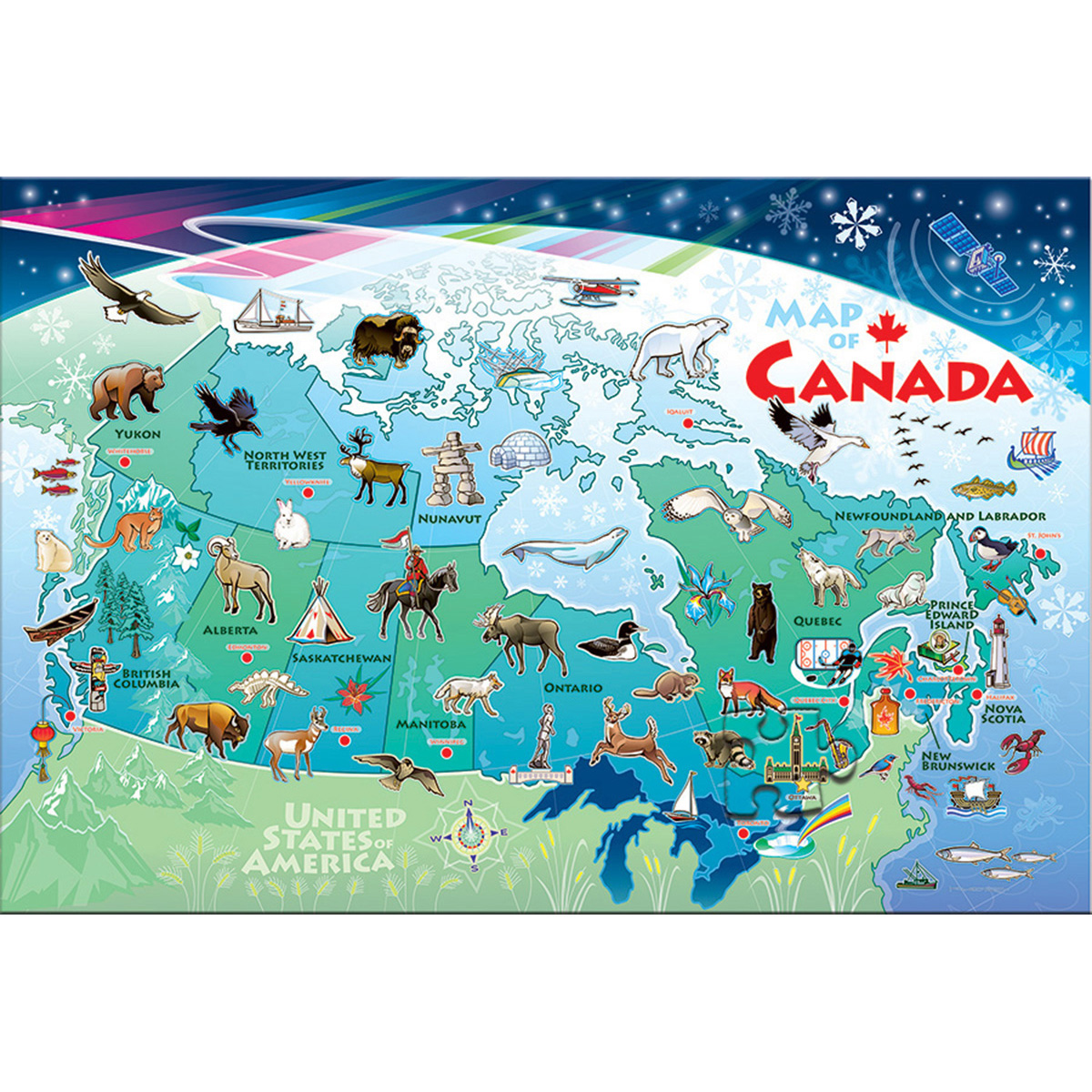  Map of Canada Floor Puzzle 
