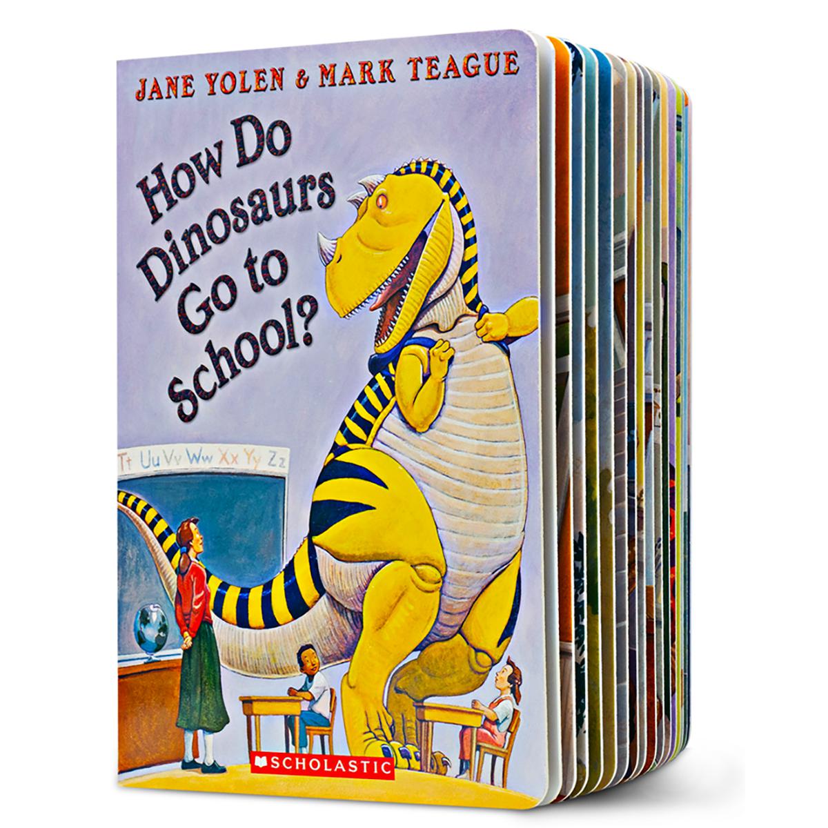  How do Dinosaurs go to school? 