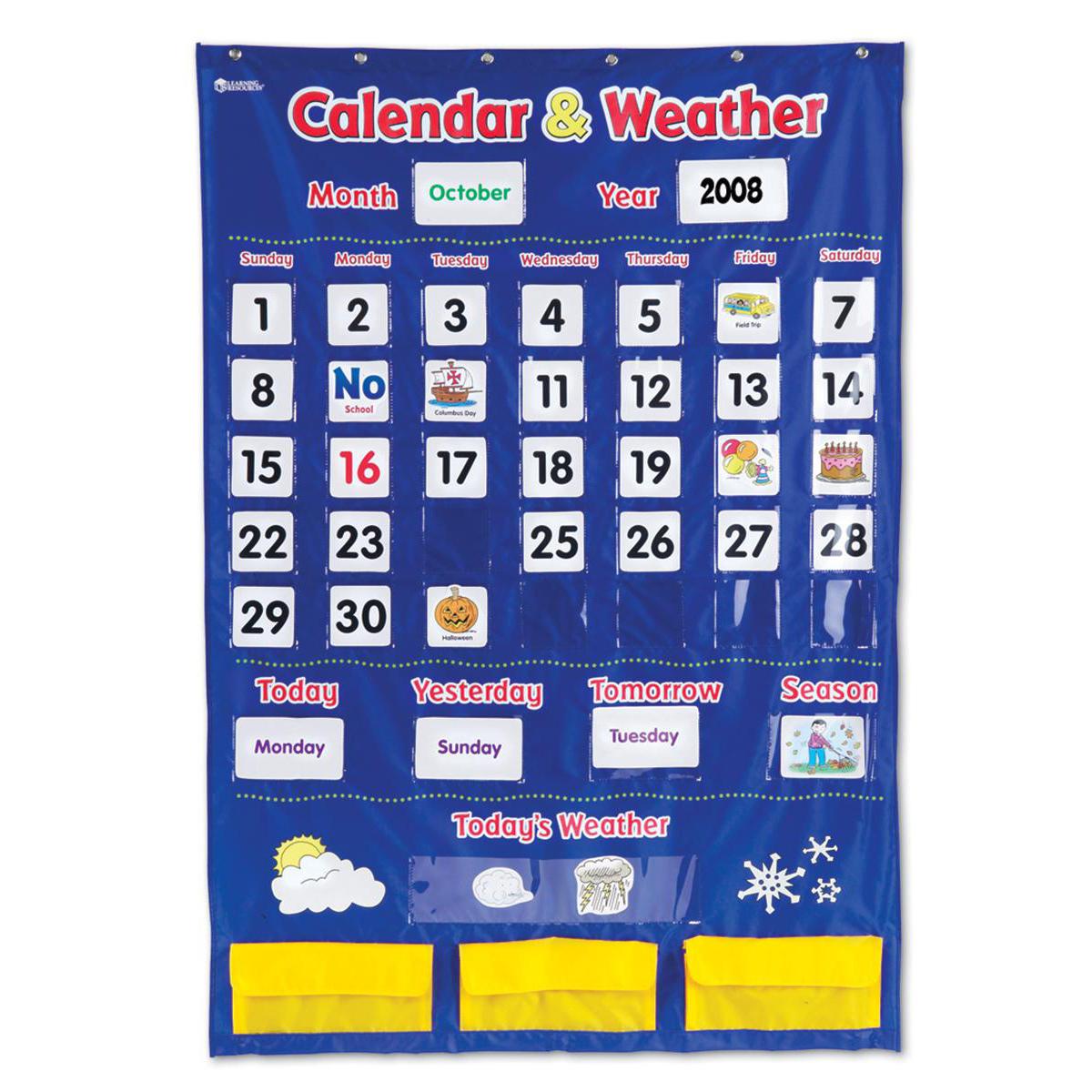  Calendar &amp; Weather Pocket Chart 
