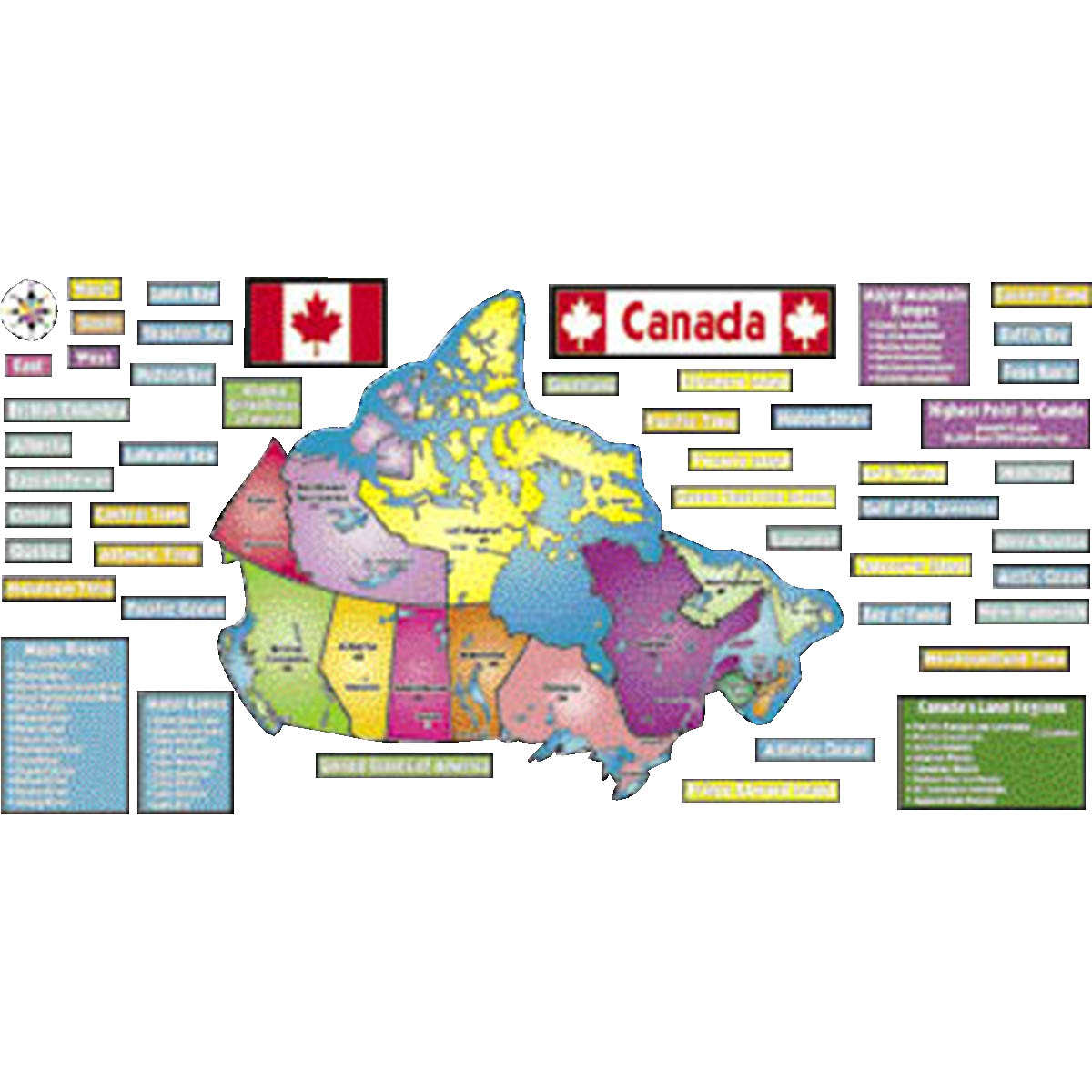  Map of Canada Bulletin Board Set 