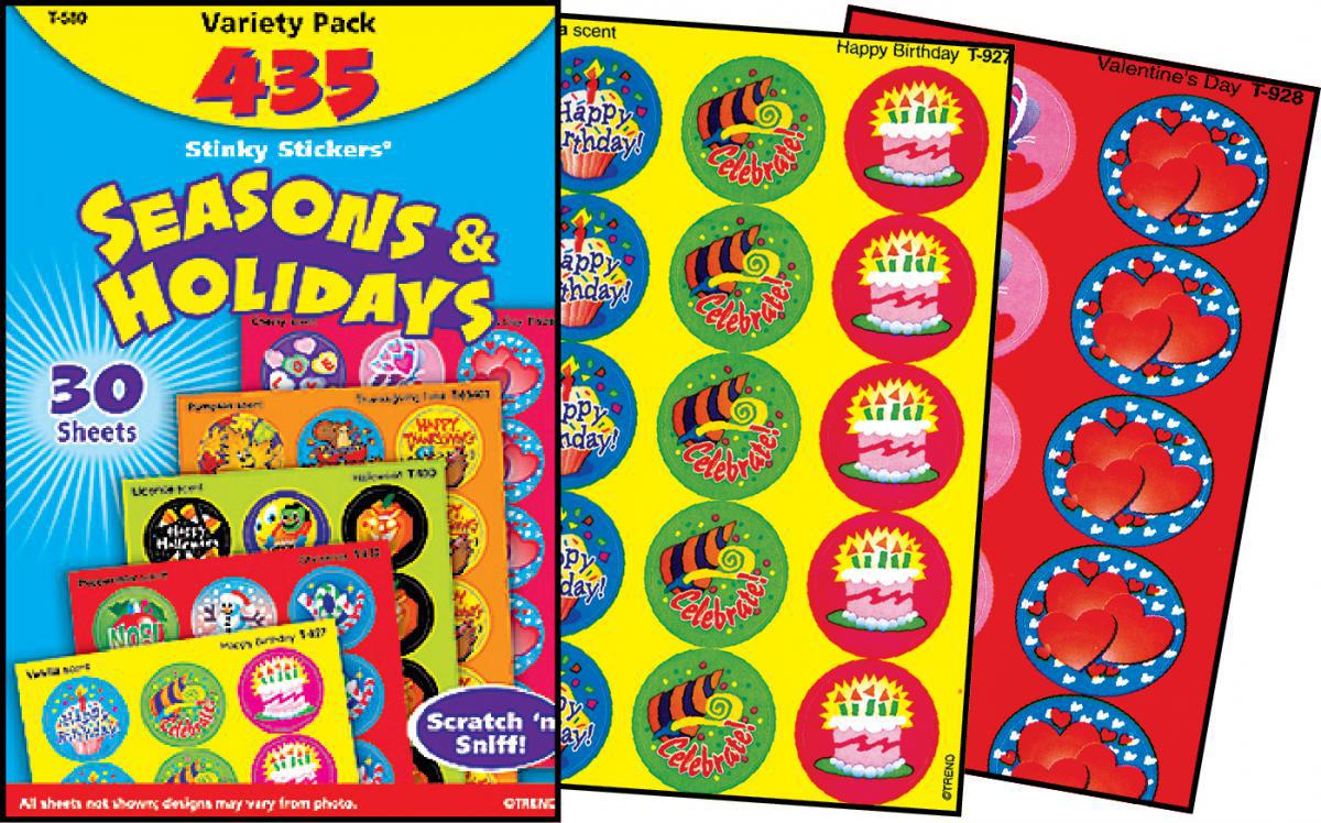  Seasons &amp; Holidays Stinky Stickers Variety Pack 