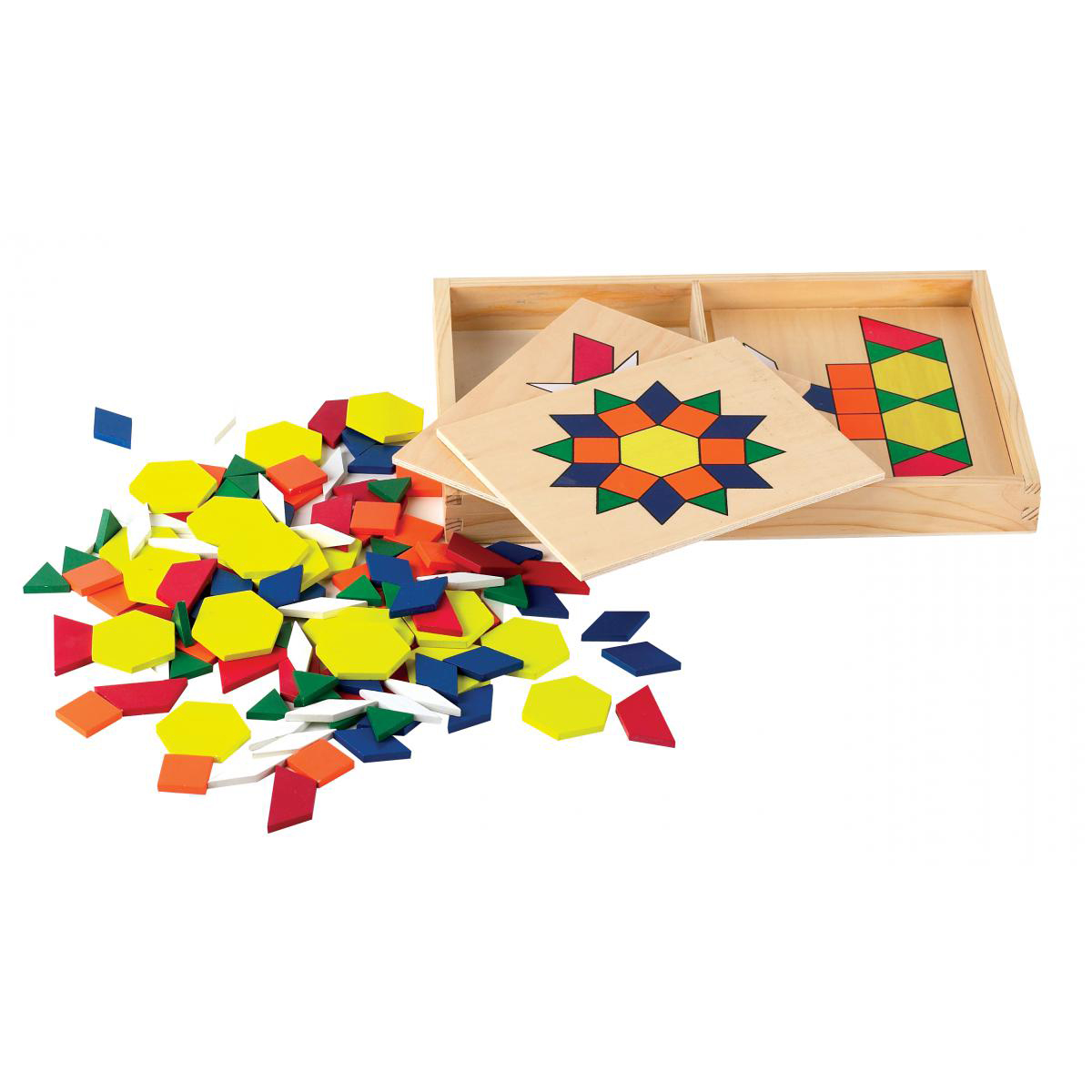  Wooden Pattern Blocks and Boards 